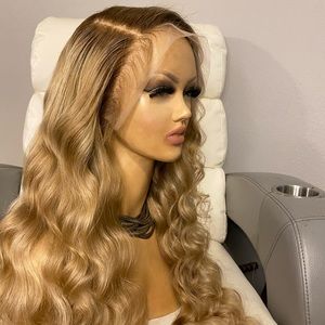 Beautiful Custom Color Blonde Human Hair Lace Wig